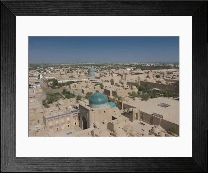 Framed Print : Overlooking the Mosques at Ichon Qala (Itchan Kala) Fortress, UNESCO World Heritage Site Framed Print : Overlooking the Mosques at Ichon Qala (Itchan Kala) Fortress, UNESCO World Heritage Site