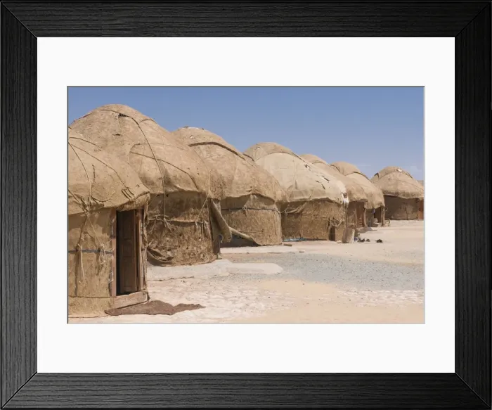 Framed Print : Ayaz-Qala yurt camp, Karakalpakstan, Uzbekistan, Central Asia Framed Print : Ayaz-Qala yurt camp, Karakalpakstan, Uzbekistan, Central Asia