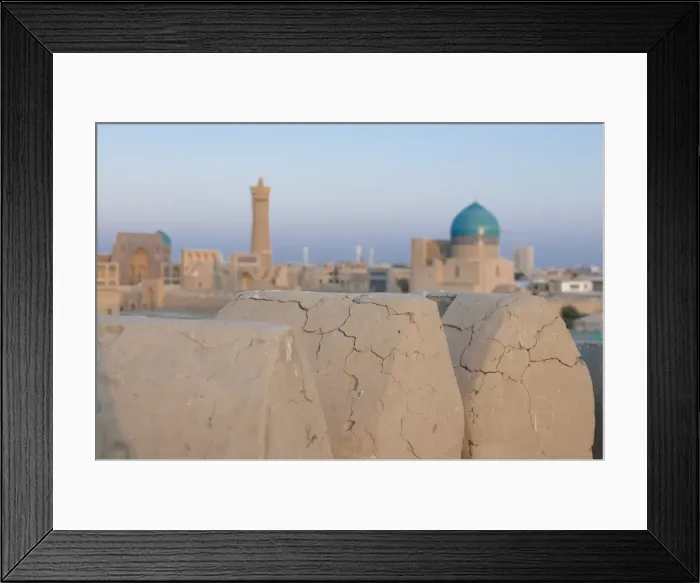 Framed Print : View over city with mosques and minarets, Bukhara, Uzbekistan, Central Asia Framed Print : View over city with mosques and minarets, Bukhara, Uzbekistan, Central Asia