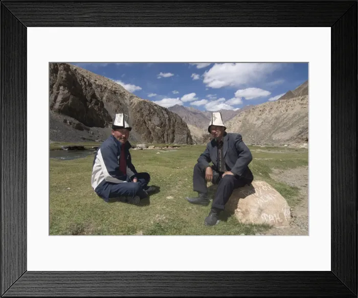 Framed Print : Ethnic Kyrgyz men, Madyian hot springs, The Pamirs, Tajikistan, Central Asia, Asia Framed Print : Ethnic Kyrgyz men, Madyian hot springs, The Pamirs, Tajikistan, Central Asia, Asia