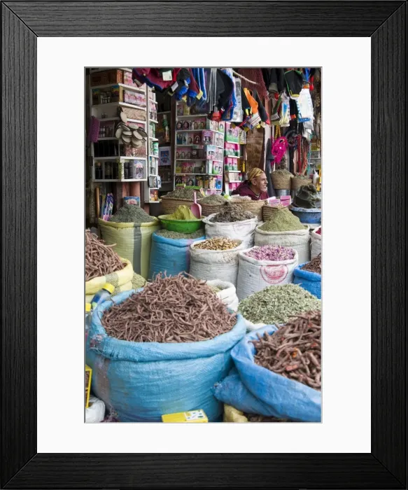 Framed Print : Spices and herbs for sale in the souk, Medina, Marrakech (Marrakesh), Morocco Framed Print : Spices and herbs for sale in the souk, Medina, Marrakech (Marrakesh), Morocco