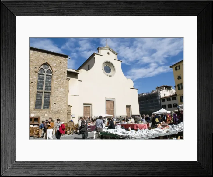 Framed Print : Antiquarian fair, Piazza Santo Spirito, Chiesa di Santo Spirito, Florence (Firenze) Framed Print : Antiquarian fair, Piazza Santo Spirito, Chiesa di Santo Spirito, Florence (Firenze)