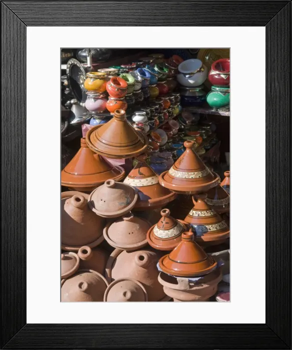 Framed Print : Pottery for sale in the souk, Medina, Marrakech (Marrakesh), Morocco, North Africa Framed Print : Pottery for sale in the souk, Medina, Marrakech (Marrakesh), Morocco, North Africa