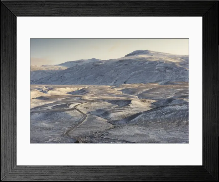 Framed Print : The Kjolur route, Road F35, towards the interior, between Gullfoss and Hvitarvatn in the beginning of winter, central Iceland, Iceland Framed Print : The Kjolur route, Road F35, towards the interior, between Gullfoss and Hvitarvatn in the beginning of winter, central Iceland, Iceland
