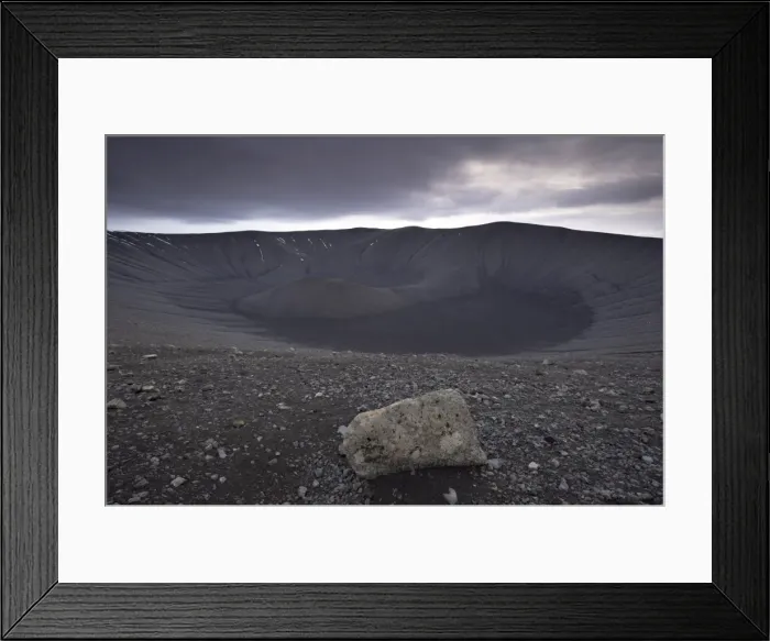 Framed Print : Volcanic ash (tephra) crater Hverfjall (Hverfell), 140m deep, more than 1 km across Framed Print : Volcanic ash (tephra) crater Hverfjall (Hverfell), 140m deep, more than 1 km across