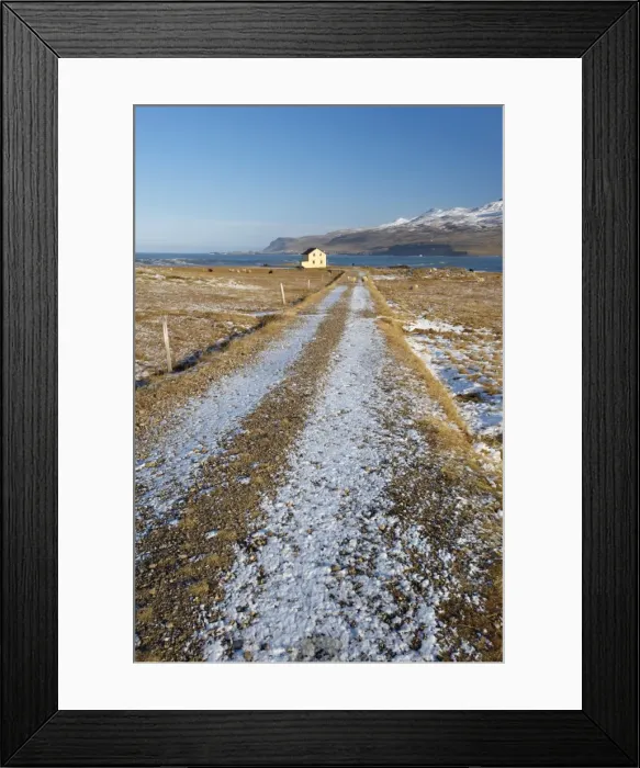 Framed Print : Yellow house at Os near Bakkagerdi in Borgarfjordur Eystri fjord, East Fjords Framed Print : Yellow house at Os near Bakkagerdi in Borgarfjordur Eystri fjord, East Fjords