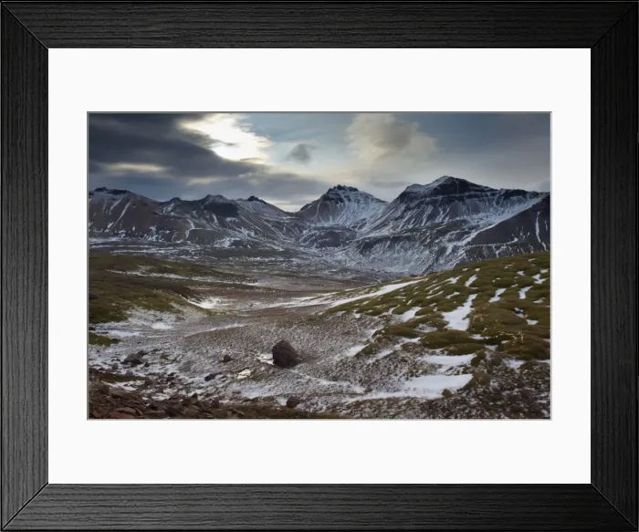 Framed Print : Mountains in Brunavik valley, a favourite for hikers, Borgarfjorur Eystri fjord Framed Print : Mountains in Brunavik valley, a favourite for hikers, Borgarfjorur Eystri fjord