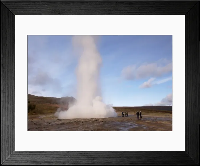 Framed Print : Strokkur (the Churn) erupts every 5-10 minutes to heights of up to 20 meters (70ft) Framed Print : Strokkur (the Churn) erupts every 5-10 minutes to heights of up to 20 meters (70ft)