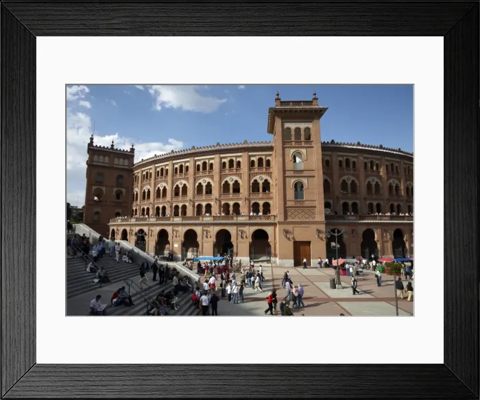 Framed Print : Plaza de Toros de Las Ventas, the famous bullfighting venue in Madrid, Spain, Europe