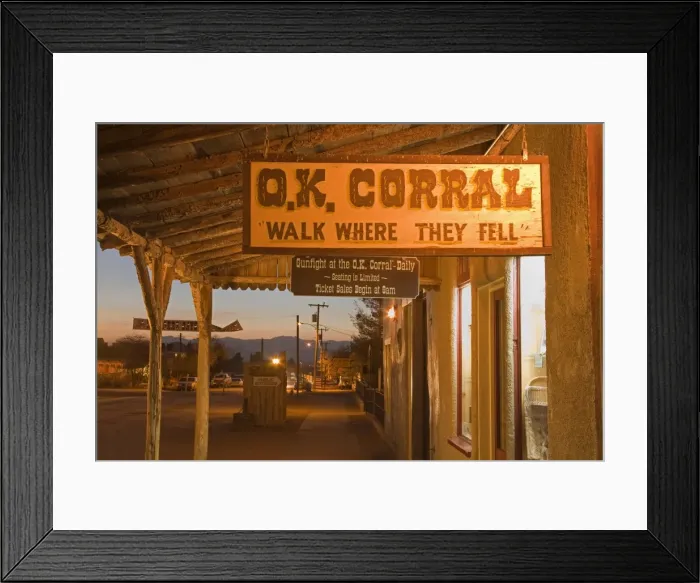 Framed Print : O. K. Corral, Tombstone, Cochise County, Arizona, United States of America, North America Framed Print : O. K. Corral, Tombstone, Cochise County, Arizona, United States of America, North America