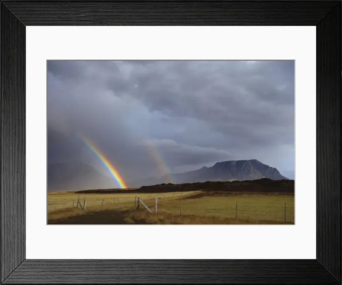 Framed Print : Rainbow over hills, Snaefellsnes Peninsula, West Iceland, Iceland, Polar Regions Framed Print : Rainbow over hills, Snaefellsnes Peninsula, West Iceland, Iceland, Polar Regions