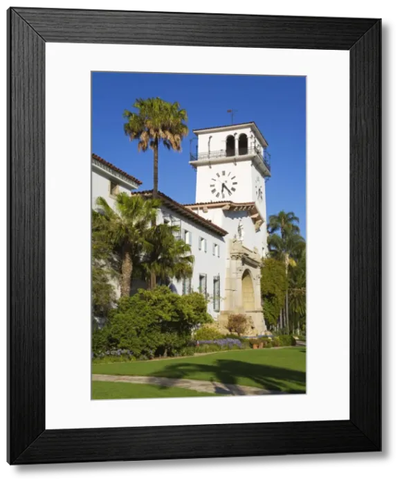 Framed Print : Clock Tower, Santa Barbara County Courthouse, Santa Barbara, California Framed Print : Clock Tower, Santa Barbara County Courthouse, Santa Barbara, California