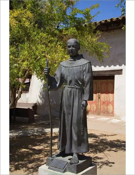 Father Junipero Serra statue, Mission San Miguel Arcangel, San Miguel, California
