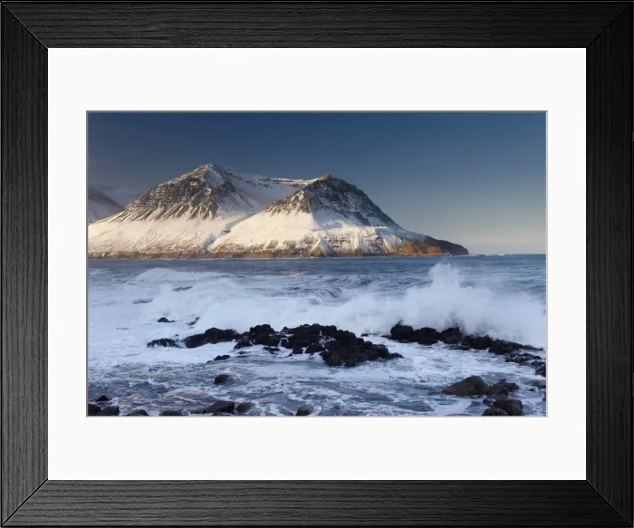 Framed Print : View across Njardvik Bay, with Kerlingarfjall, Tdarfjall and Skjaldarfjall mountain tops visible Framed Print : View across Njardvik Bay, with Kerlingarfjall, Tdarfjall and Skjaldarfjall mountain tops visible