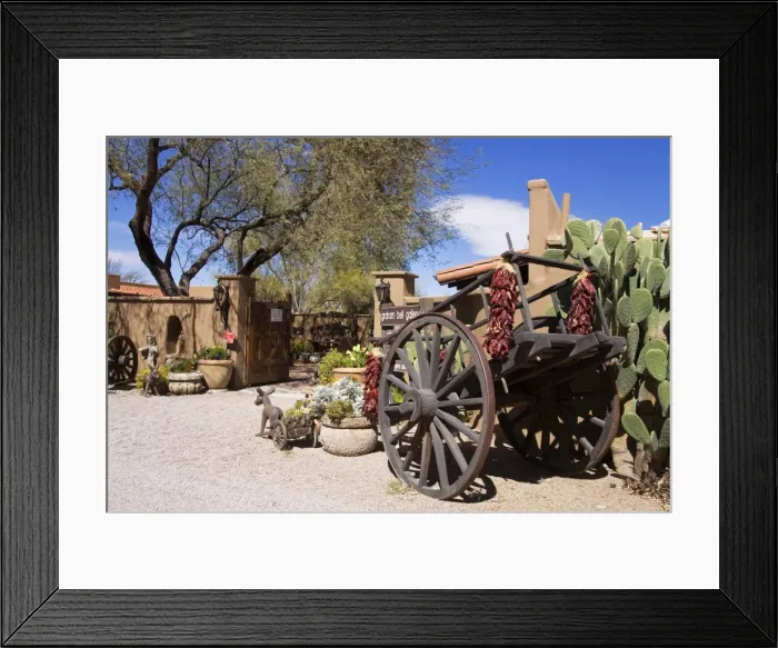 Framed Print : Wagon, Tubac, Greater Tucson Region, Arizona, United States of America, North America Framed Print : Wagon, Tubac, Greater Tucson Region, Arizona, United States of America, North America