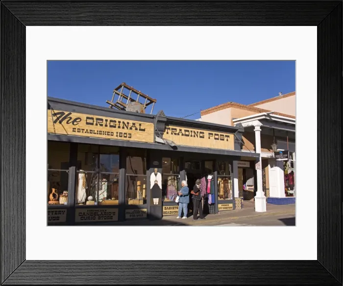 Framed Print : The Original Trading Post, City of Santa Fe, New Mexico, United States of America Framed Print : The Original Trading Post, City of Santa Fe, New Mexico, United States of America