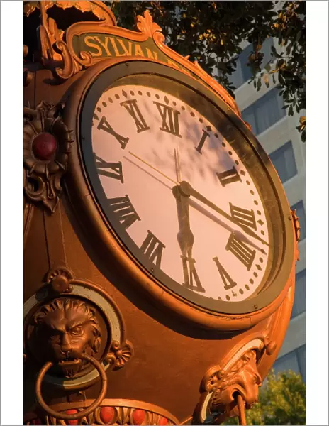 Sylvan Brothers clock on Main Street, Columbia, South Carolina, United States of America