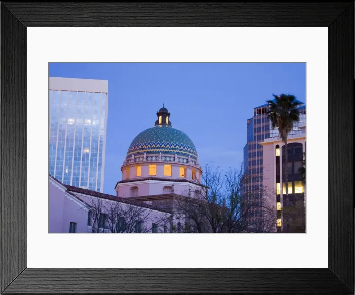 Framed Print : Pima County Courthouse and skyscrapers, Tucson, Pima County, Arizona, United States of America Framed Print : Pima County Courthouse and skyscrapers, Tucson, Pima County, Arizona, United States of America