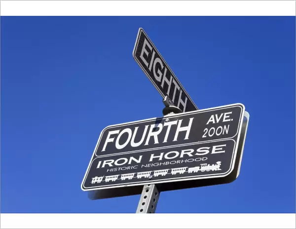 Street signs, 4th Avenue Shopping District, Tucson, Pima County, Arizona