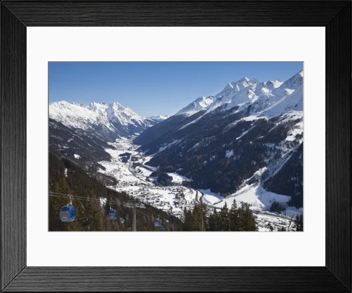 Framed Print : View over St. Jakob from the slopes of the ski resort of St Anton, St. Anton am Arlberg Framed Print : View over St. Jakob from the slopes of the ski resort of St Anton, St. Anton am Arlberg
