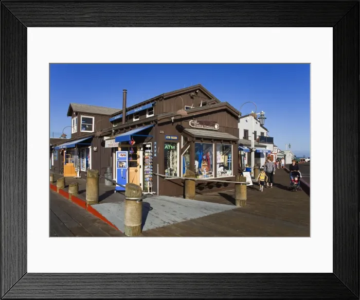 Framed Print : Store on Stearns Wharf, Santa Barbara Harbor, California, United States of America Framed Print : Store on Stearns Wharf, Santa Barbara Harbor, California, United States of America