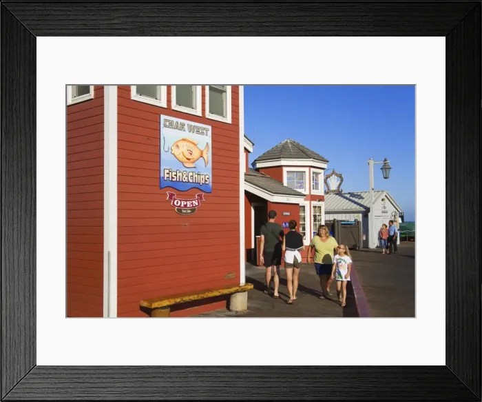 Framed Print : Store on Stearns Wharf, Santa Barbara Harbor, California, United States of America Framed Print : Store on Stearns Wharf, Santa Barbara Harbor, California, United States of America