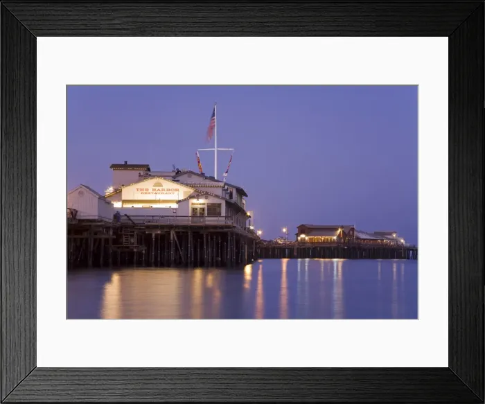 Framed Print : Stearns Wharf, Santa Barbara Harbor, California, United States of America, North America Framed Print : Stearns Wharf, Santa Barbara Harbor, California, United States of America, North America