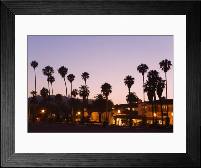 Framed Print : Cabrillo Boulevard, Santa Barbara Harbor, California, United States of America