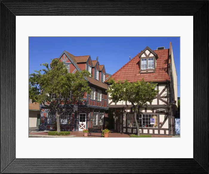 Framed Print : Danish architecture in Solvang, Santa Barbara County, Central California Framed Print : Danish architecture in Solvang, Santa Barbara County, Central California
