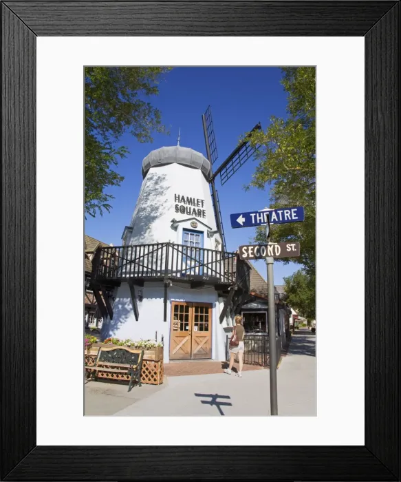 Framed Print : Windmill in Hamlet Square, Solvang, Santa Barbara County, Central California Framed Print : Windmill in Hamlet Square, Solvang, Santa Barbara County, Central California