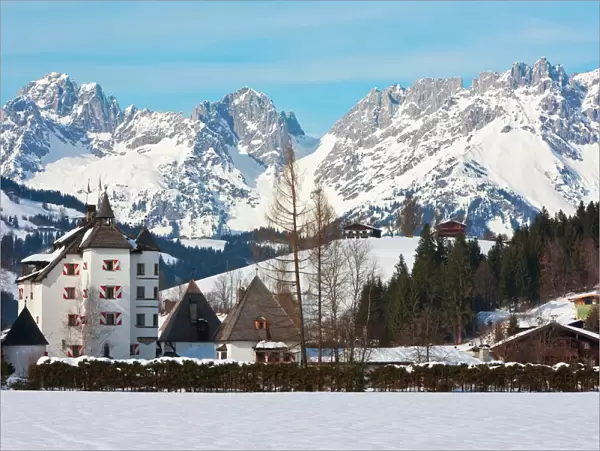 Kitzbuhel and the Wilder Kaiser mountain range, Tirol, Austrian Alps, Austria
