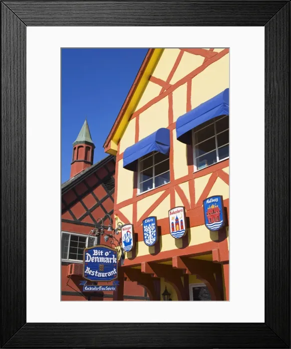 Framed Print : Restaurant on Alisal Road, Solvang, Santa Barbara County, Central California Framed Print : Restaurant on Alisal Road, Solvang, Santa Barbara County, Central California