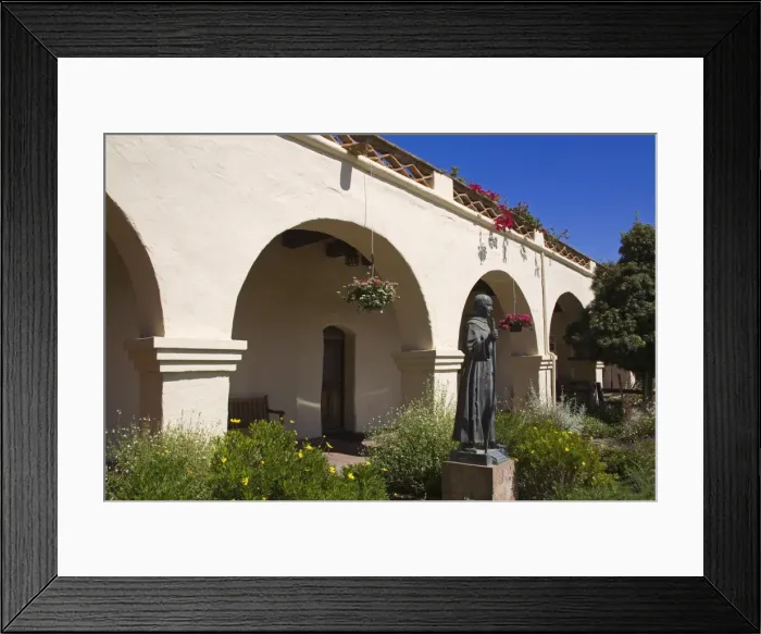 Framed Print : Junipero Serra Statue, Old Mission Santa Ines, Solvang, Santa Barbara County Framed Print : Junipero Serra Statue, Old Mission Santa Ines, Solvang, Santa Barbara County