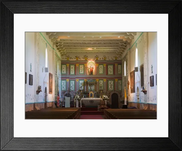 Framed Print : Church interior, Old Mission Santa Ines, Solvang, Santa Barbara County Framed Print : Church interior, Old Mission Santa Ines, Solvang, Santa Barbara County