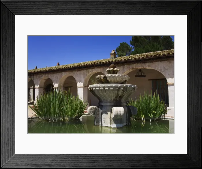 Framed Print : Courtyard fountain, Mission San Miguel Arcangel, San Miguel, California Framed Print : Courtyard fountain, Mission San Miguel Arcangel, San Miguel, California