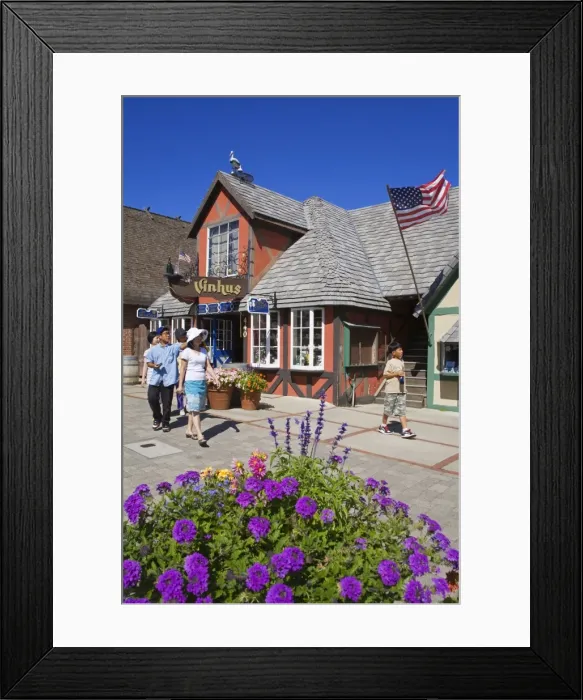 Framed Print : Stores on Alisal Road, Solvang, Santa Barbara County, Central California Framed Print : Stores on Alisal Road, Solvang, Santa Barbara County, Central California