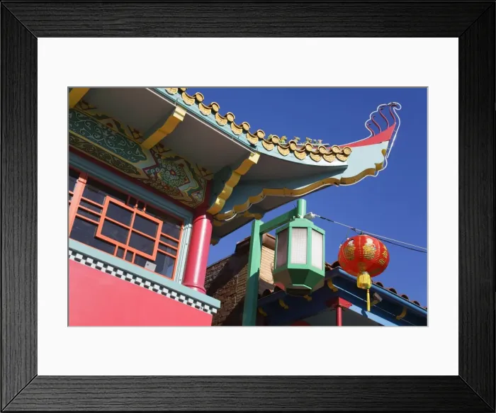 Framed Print : Chinese architecture, Chinatown, Los Angeles, California, United States of America Framed Print : Chinese architecture, Chinatown, Los Angeles, California, United States of America