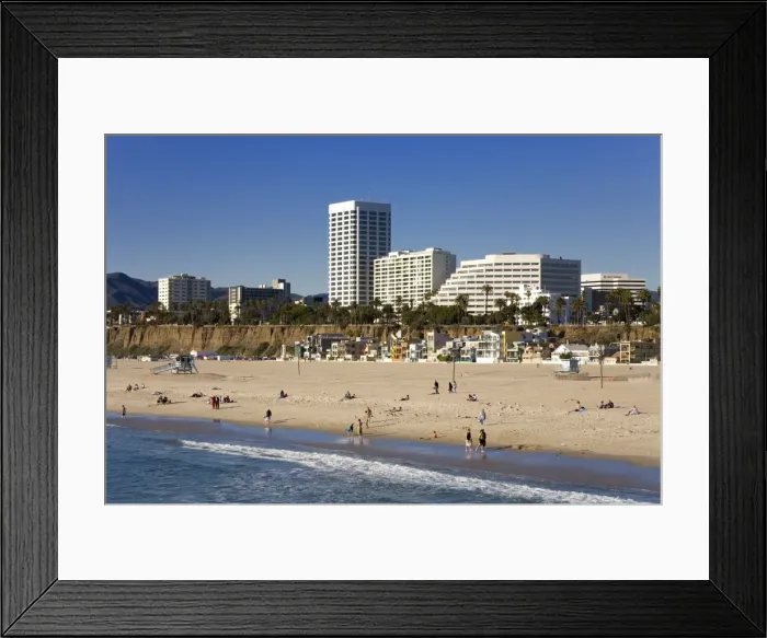 Framed Print : Santa Monica beach, Santa Monica, California, United States of America, North America Framed Print : Santa Monica beach, Santa Monica, California, United States of America, North America