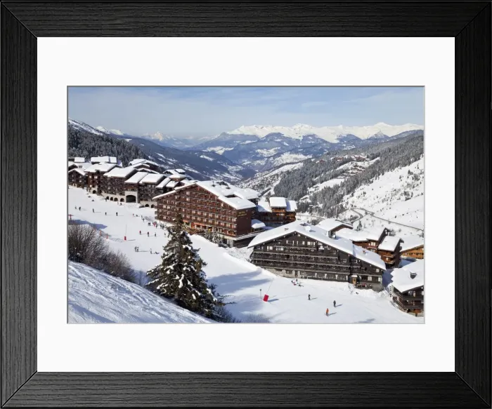 Framed Print : Meribel-Mottaret, 1750m, ski area, Meribel, Three Valleys (Les Trois Vallees) Framed Print : Meribel-Mottaret, 1750m, ski area, Meribel, Three Valleys (Les Trois Vallees)