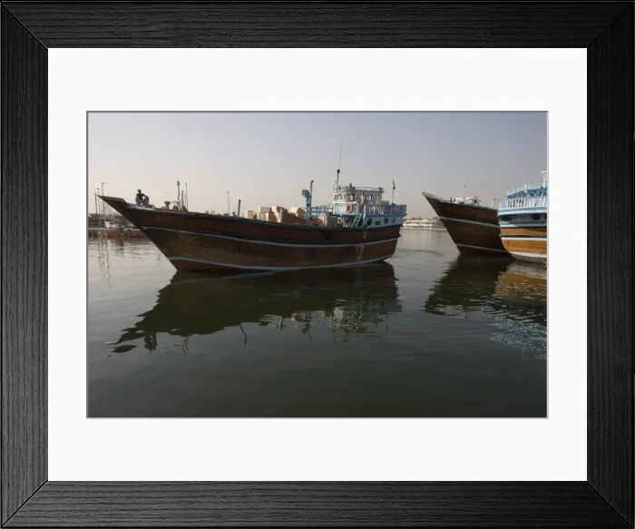 Framed Print : Traditional dhow at the Dhow Wharfage, Dubai Creek, Dubai, United Arab Emirates Framed Print : Traditional dhow at the Dhow Wharfage, Dubai Creek, Dubai, United Arab Emirates