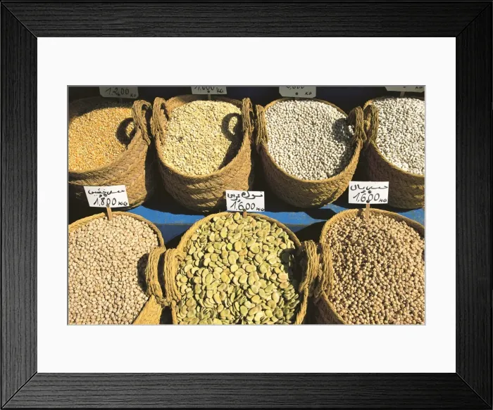 Framed Print : Food market, Tunisia, North Africa, Africa Framed Print : Food market, Tunisia, North Africa, Africa