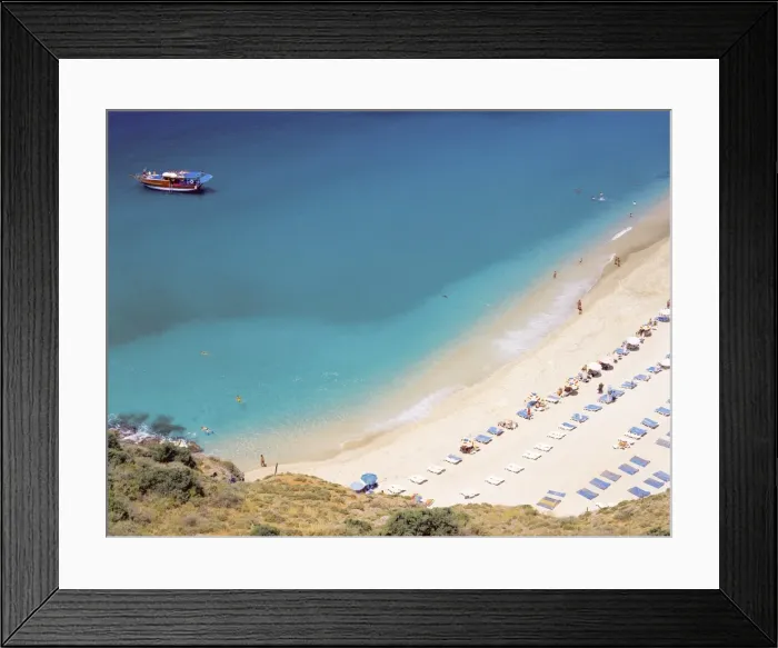 Framed Print : Boat and beach, Antalya, Anatolia, Turkey Minor, Eurasia Framed Print : Boat and beach, Antalya, Anatolia, Turkey Minor, Eurasia