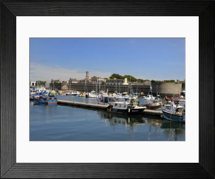 Framed Print : Old walled town seen from the fishing harbour, Concarneau, Finistere, Brittany Framed Print : Old walled town seen from the fishing harbour, Concarneau, Finistere, Brittany