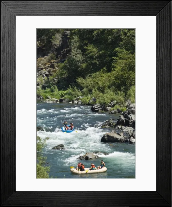 Framed Print : Rafting on the South Fork of the Trinity River, California, United States of America Framed Print : Rafting on the South Fork of the Trinity River, California, United States of America