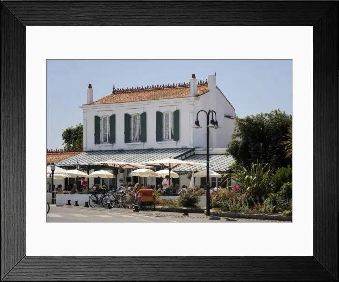 Framed Print : Harbour restaurant, Ars-en-Re, Ile de Re, Charente Maritime, France, Europe Framed Print : Harbour restaurant, Ars-en-Re, Ile de Re, Charente Maritime, France, Europe