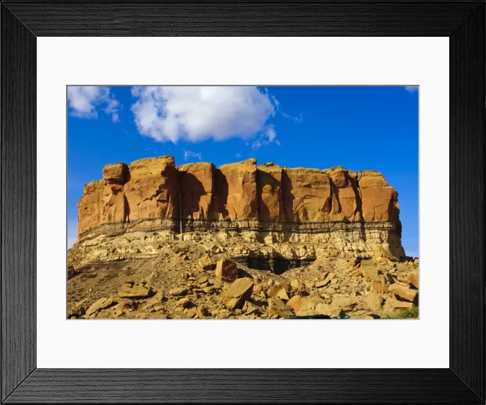 Framed Print : A sandstone butte in Chaco Culture National Historical Park scenery, New Mexico Framed Print : A sandstone butte in Chaco Culture National Historical Park scenery, New Mexico