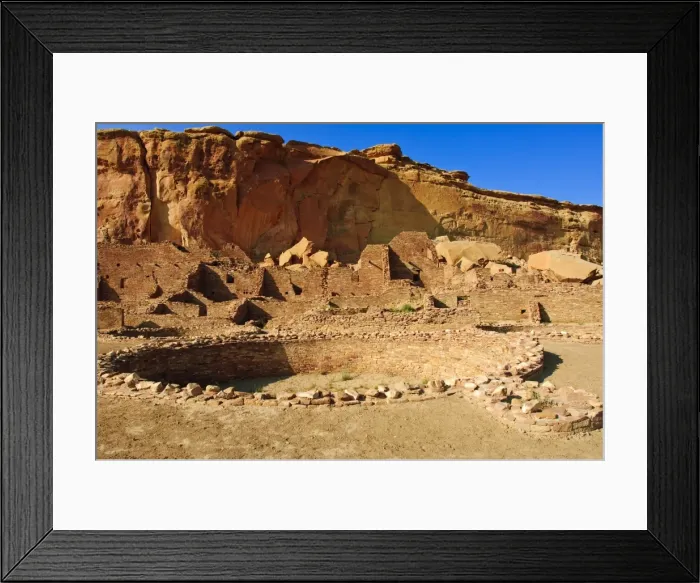 Framed Print : Pueblo Bonito Chaco Culture National Historical Park scenery, New Mexico Framed Print : Pueblo Bonito Chaco Culture National Historical Park scenery, New Mexico