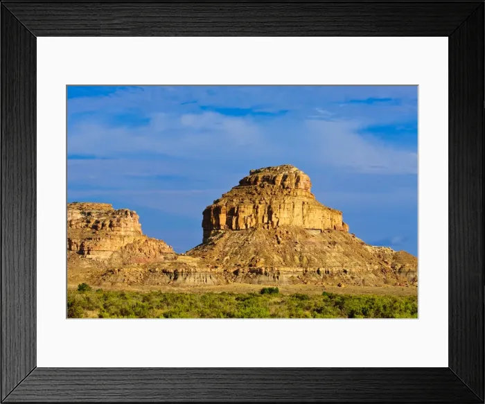 Framed Print : A sandstone butte in Chaco Culture National Historical Park scenery, New Mexico Framed Print : A sandstone butte in Chaco Culture National Historical Park scenery, New Mexico