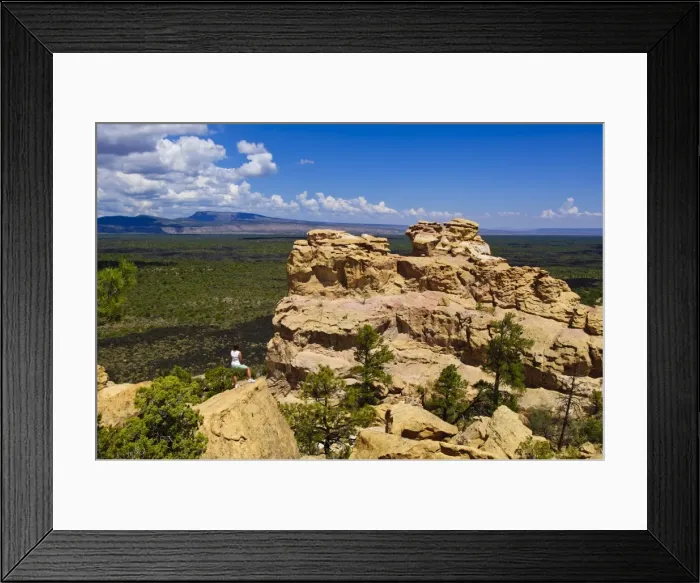 Framed Print : Escarpment and lava beds in El Malpais National Monument, New Mexico, United States of America Framed Print : Escarpment and lava beds in El Malpais National Monument, New Mexico, United States of America