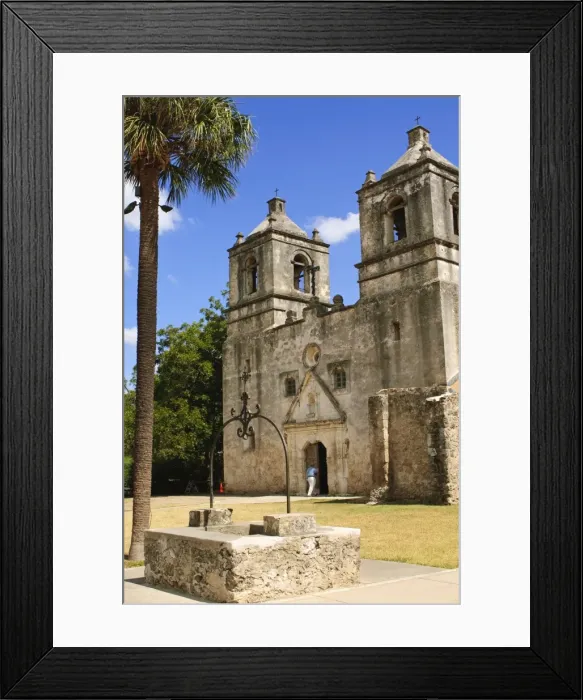 Framed Print : Mission Concepcion, San Antonio, Texas, United States of America, North America Framed Print : Mission Concepcion, San Antonio, Texas, United States of America, North America